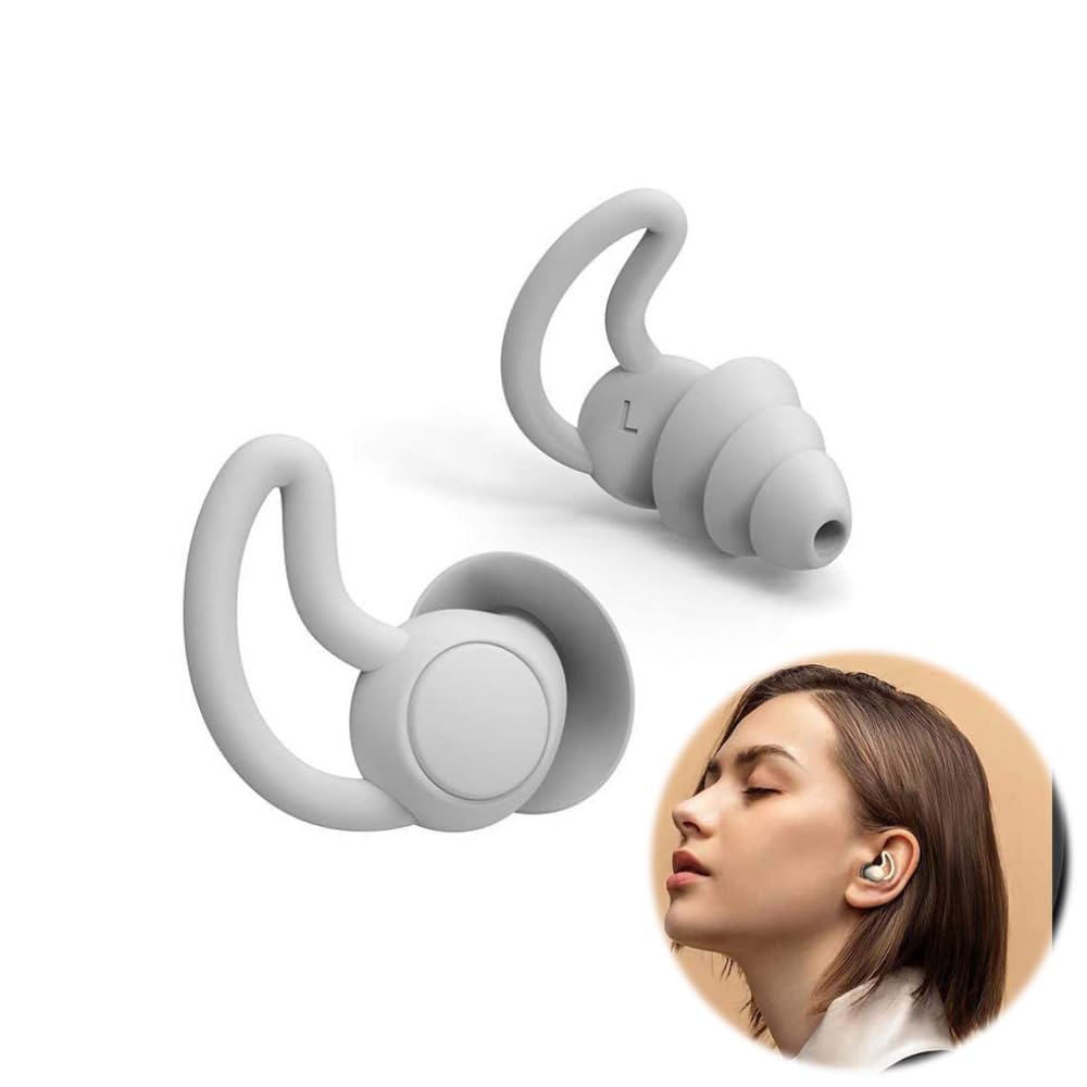 Sponsored Ad – ELECDON DELFINO Reusable Silicone Ear Plugs Noise Reduction Earplugs, Easy to Use and Carry, Sleeping Ear Plugs Ear Caps for Light Sleeper Work Read TravelLightweight and Small (Grey)