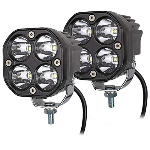 LED OffRoad Driving Lights Fog Lights Pod Lights 2PCS 3Inch 40W Super Bright Waterproof Work Auxiliary Lamp Fit for Wrangler Offroad 4X4 Auto Car Jeep Truck ATV UTV Boat Motorcycle