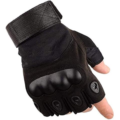 AOAKY Gloves Fingerless Anti-slip Gloves for Cycling Motorcycle Hiking Camping Fighting Scooter Outdoor Sport Cover