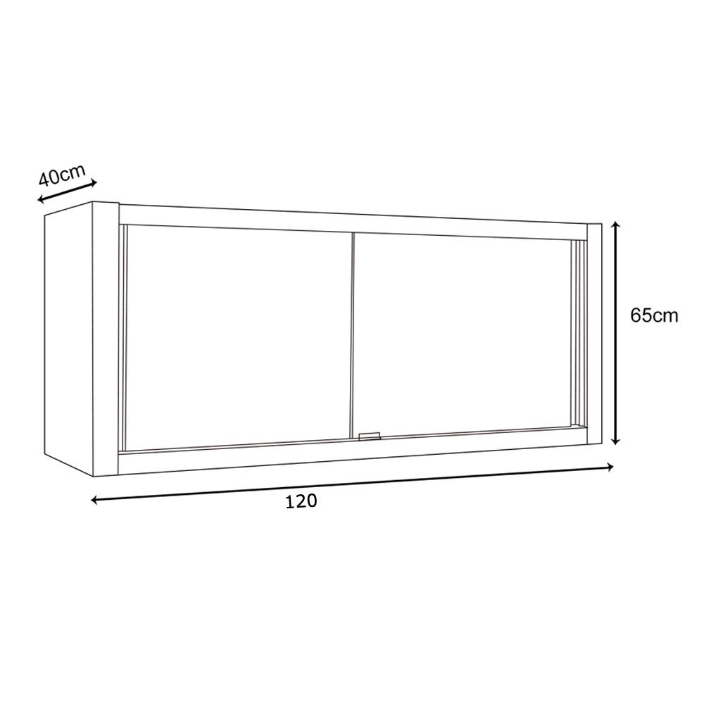 Armario de cocina, armario de pared en acero inoxidable 120x40x65cm ideal para restaurantes, cocinas, cantinas ...