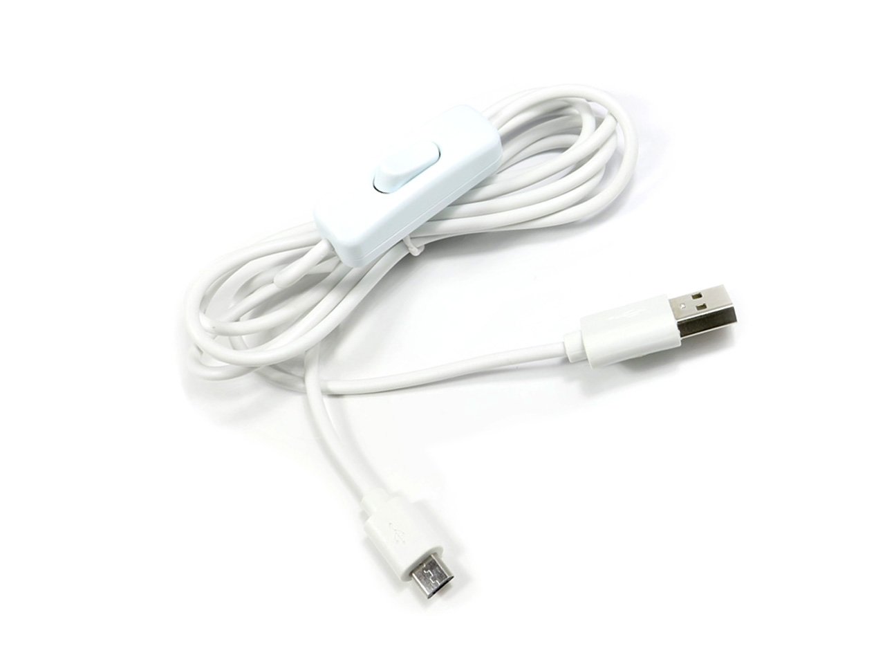 Amazon | スイッチ付きMicroUSBケーブル1m USB(オス) to MiroUSB(オス