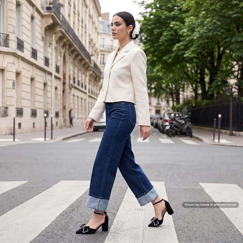 Image of Susanny Kitten Heels for Women Closed Pointed Toe Slingback Shoes