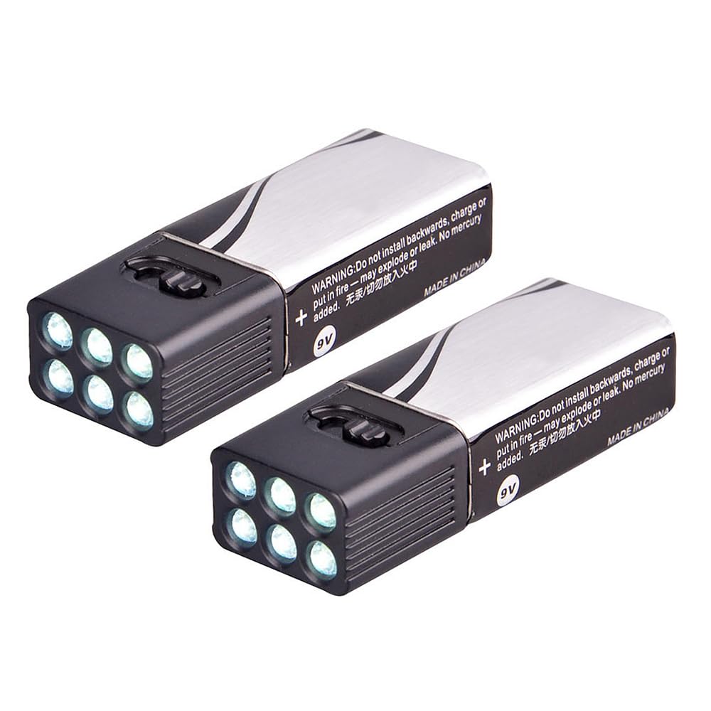 Lixada LED Handheld Flashlight Super Bright Mini LED Handheld Flashlight Pokect Battery Light Torch for Outdoor Camping, Hiking, Hunting, Fishing (Black-2pcs)