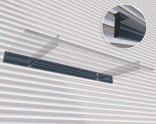 Palram - Canopia 2050 Nancy Door Awning, Mounting Plate, Gray - Image 4