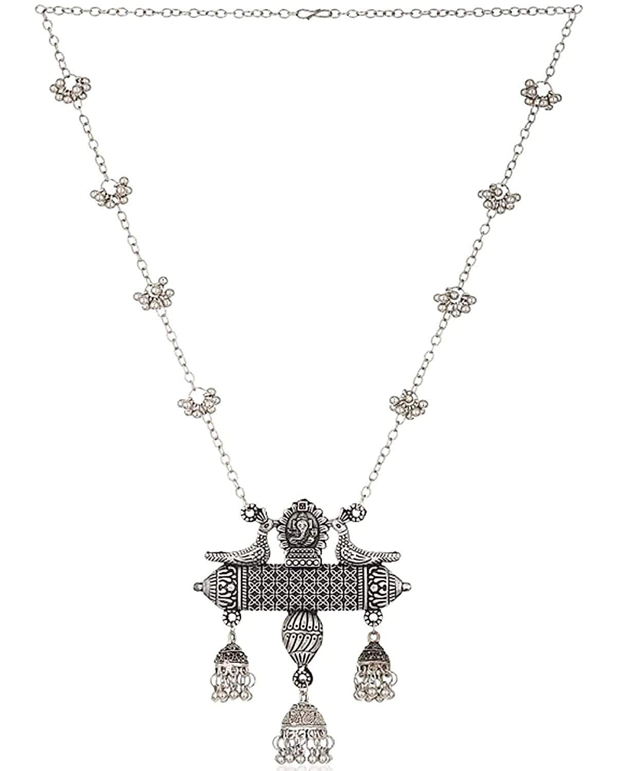 Styledwell Afghani Silver Oxidised Long Necklace For Women (B09HH5Q638) Amazon Price History, Amazon Price Tracker