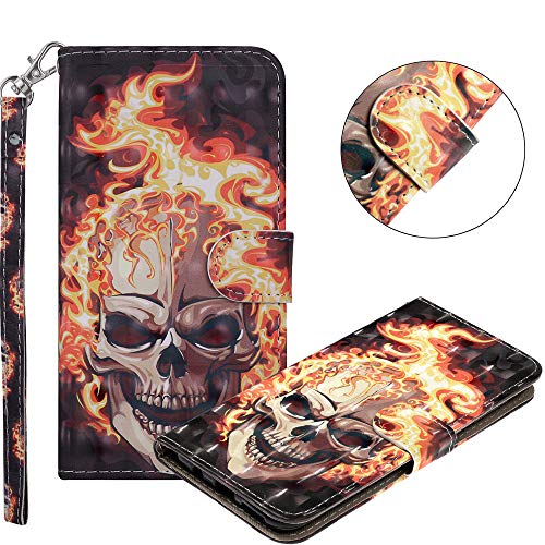 COTDINFOR  Étui portefeuille en similicuir pour Samsung Galaxy A10 avec motif créatif peint