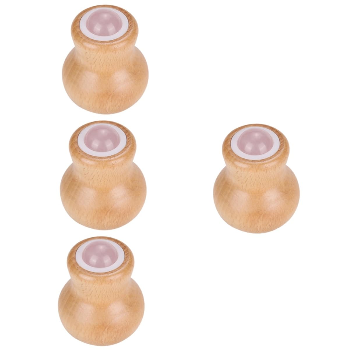 FRCOLOR 4piezas Rodillo De Jade Facial Ojos Mango De Herramienta De Masaje Facial Para Relajación y Cuidado Piel Para Uso Casa y Viajes