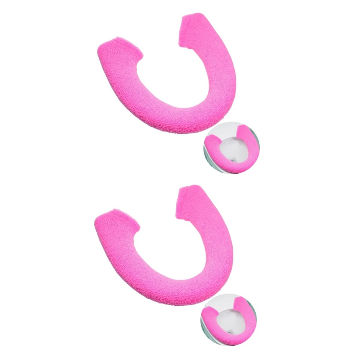 IMIKEYA Pcs Fuzzy Warm Toilet Seat Cover Extra Large Size Soft Seat Liner Easy Snap Button Anti-Slip Mat Comfort for Cold
