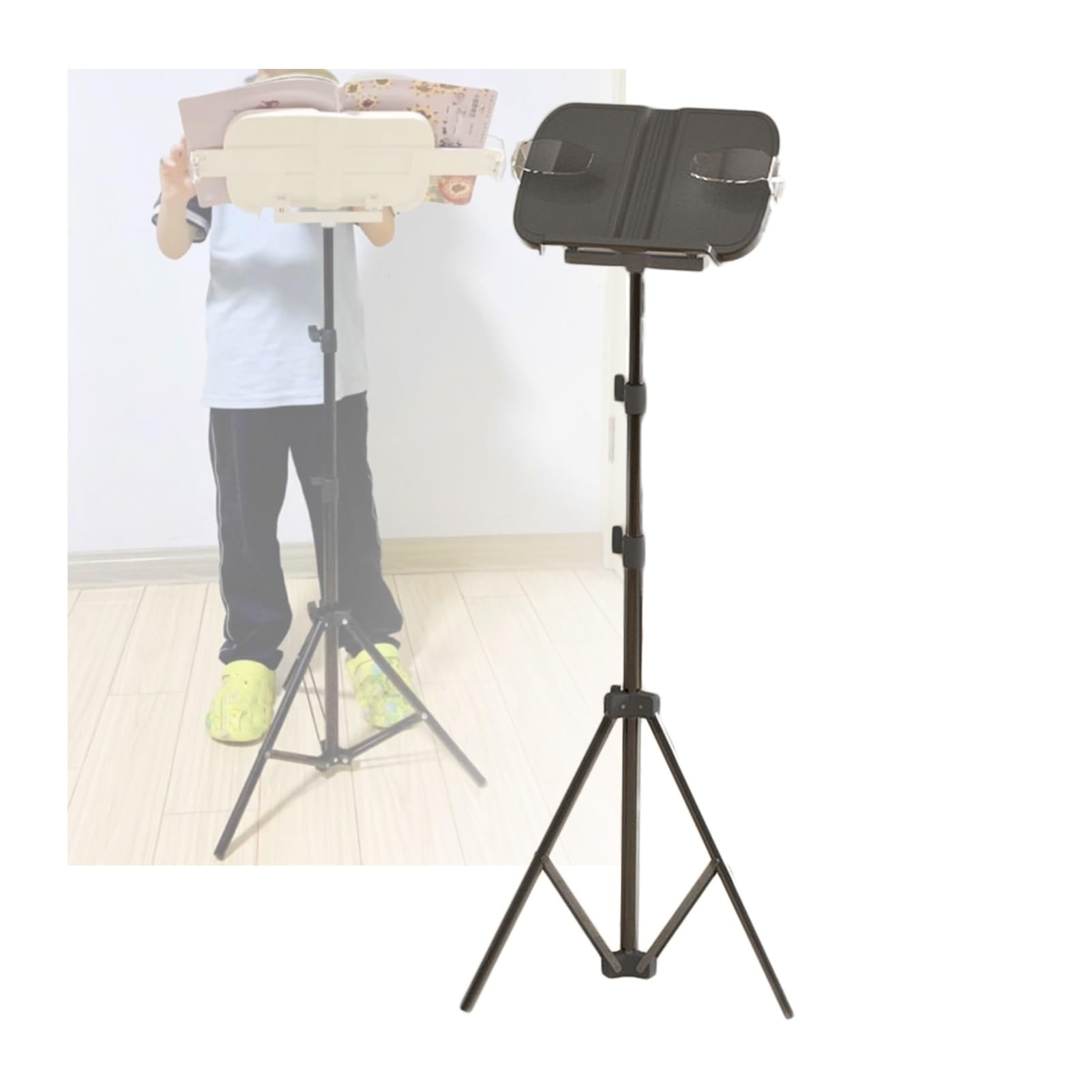 Soporte ajustable para libros, trípode de podio resistente para libros, fotos y recetas