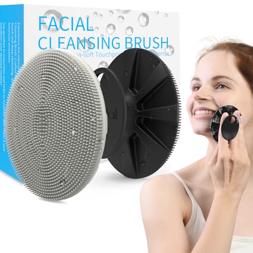 BEAUTAIL Silikon-Gesichtsschrubber, manuelle Gesichtsreinigungsbürste, sanftes Gesichtspeeling für empfindliche Haut, Hautpflege, Peeling-Gesichtsbürste für Männer und Frauen, Schwarz + Sternenlicht BEAUTAIL Silikon-Gesichtsschrubber, manuelle Gesichtsreinigungsbürste, sanftes Gesichtspeeling für empfindliche Haut, Hautpflege, Peeling-Gesichtsbürste für Männer und Frauen, Schwarz + Sternenlicht