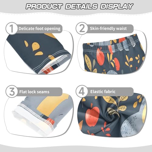 Toddler Girls Leggings Printed Yoga Pants Leggings Elephants and Apples for Kids3