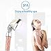 PRUGNA LED Shower Head with Hose and Shower Arm Bracket, High-Pressure Filter Handheld Shower for Repair Dry Skin and Hair Loss - Color Changes with Water Temperature