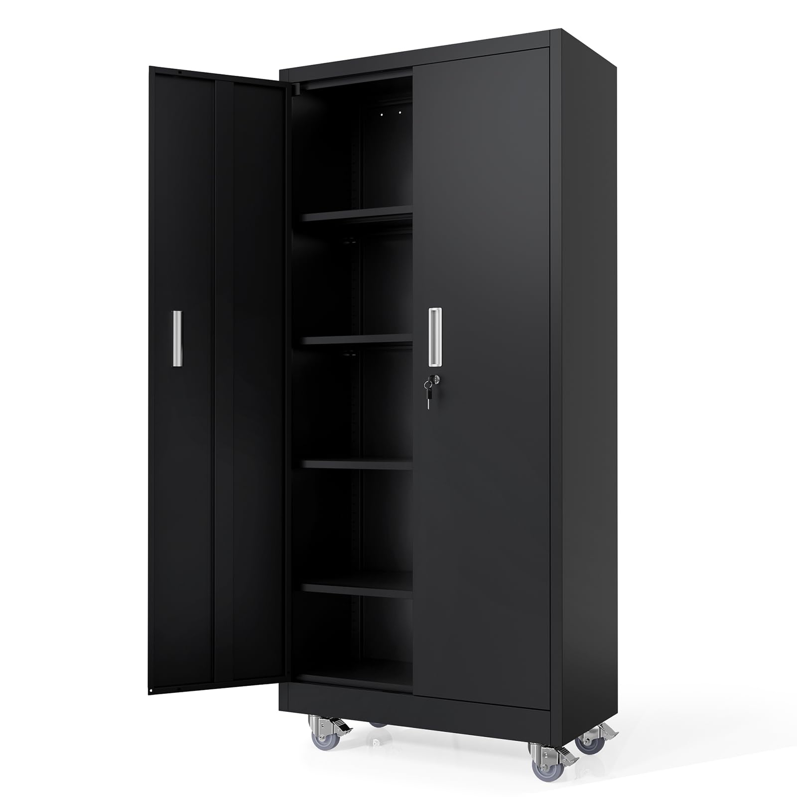 VINGLI Rolling Metal Storage Cabinet