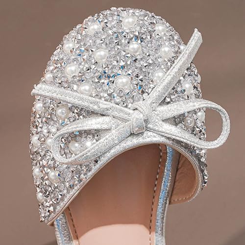 IWIHMIV Princess Dress Up Shoes for Toddlers Wedding Party Flower Girl Low Heel Mary Jane School Shoes2
