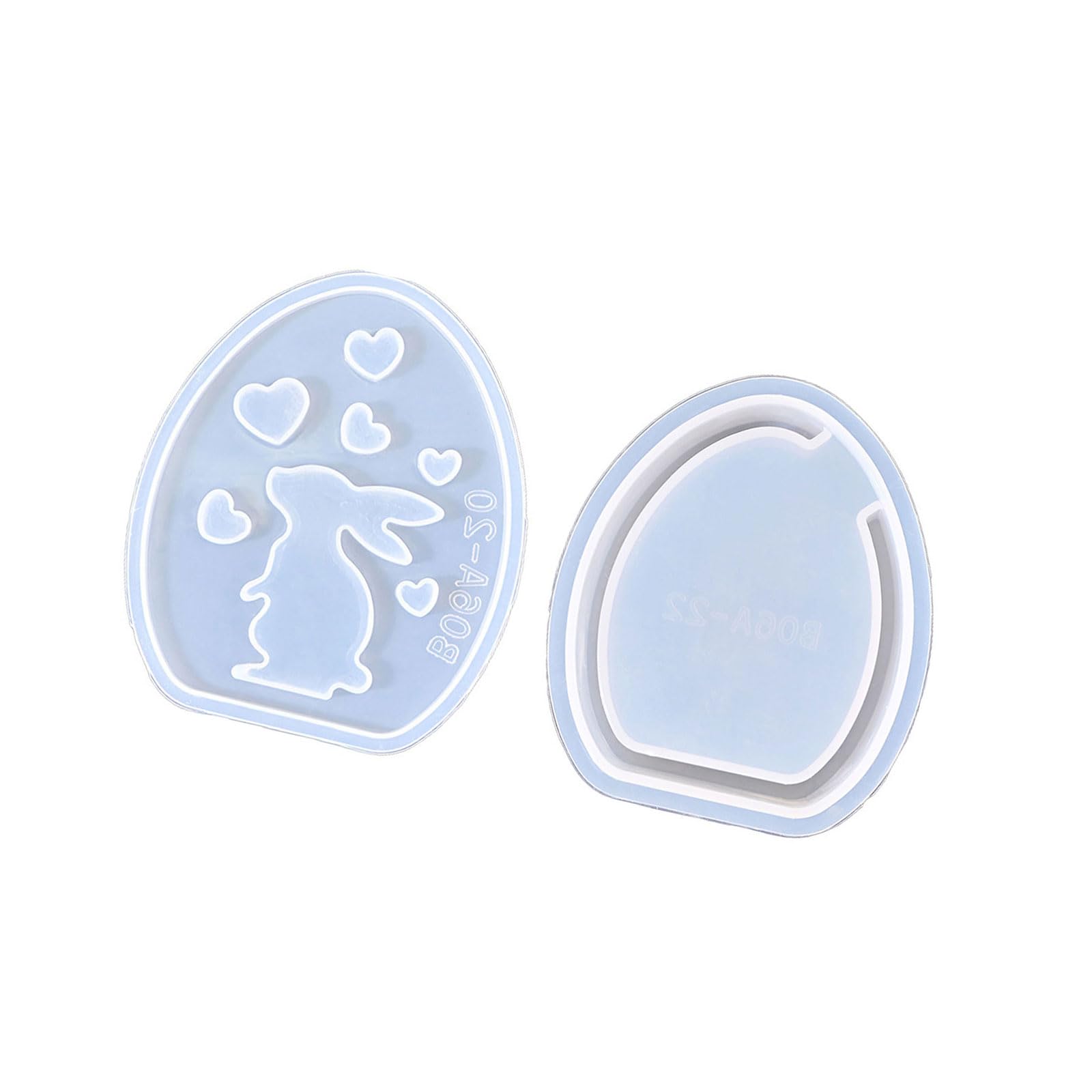 HZBB Hollowed Bunnies Silicone Holder Molds for Making Tealight Holder Stand Home Decoration Epoxy Resin Molds Easter Craft