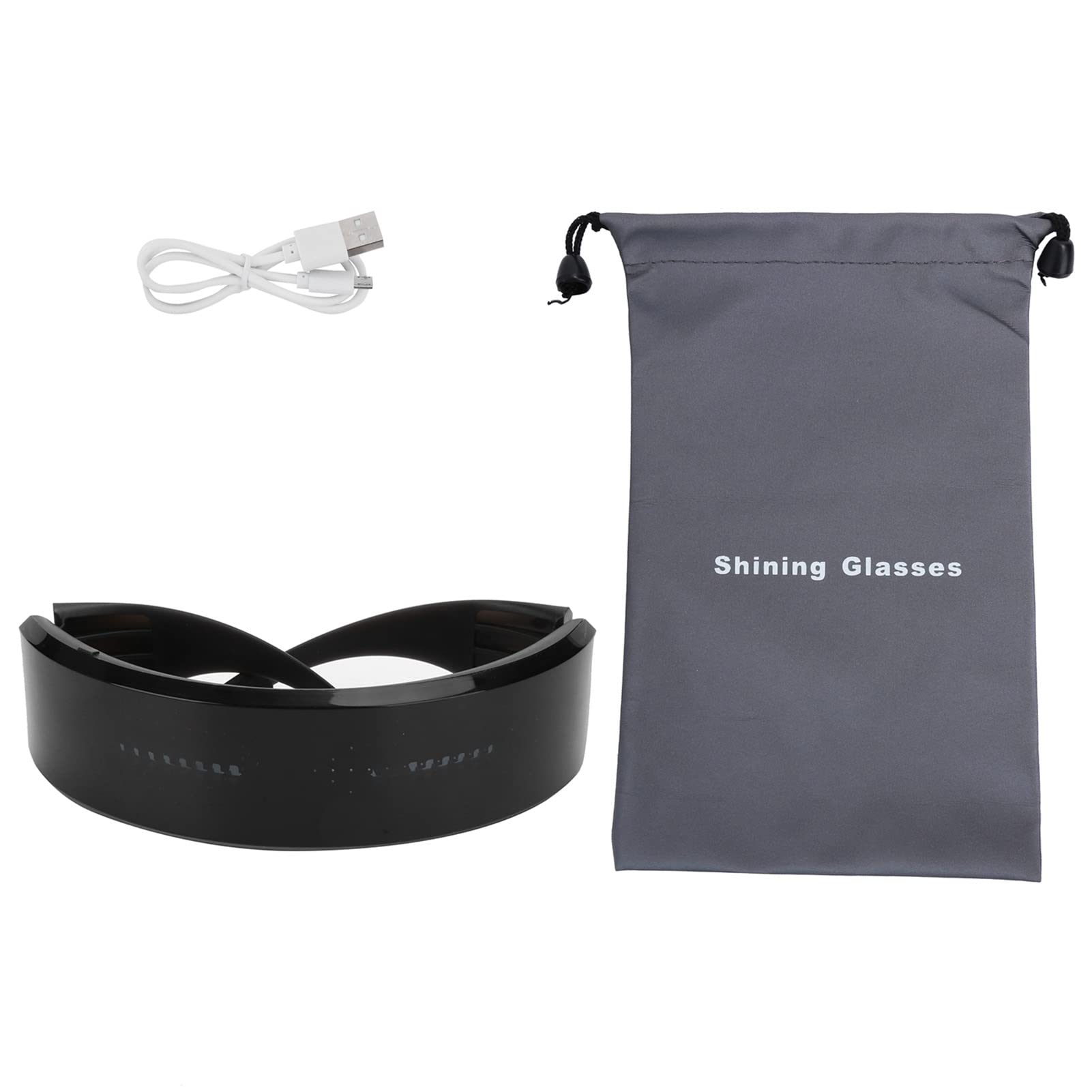 QANYEGN LED Glowing Glassesm, Light Up Glasses, APP Control USB Charging Multi Color Glasses for Party Birthday Bar