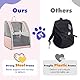 Pawaboo katzenrucksack, hunderucksack für Katzen Hunde Welpen mit Fenster, Haustier Rucksack cat Backpack Dog Backpack mit Atmungsaktivem Mesh für Wandern - Rosa, Bis 10KG