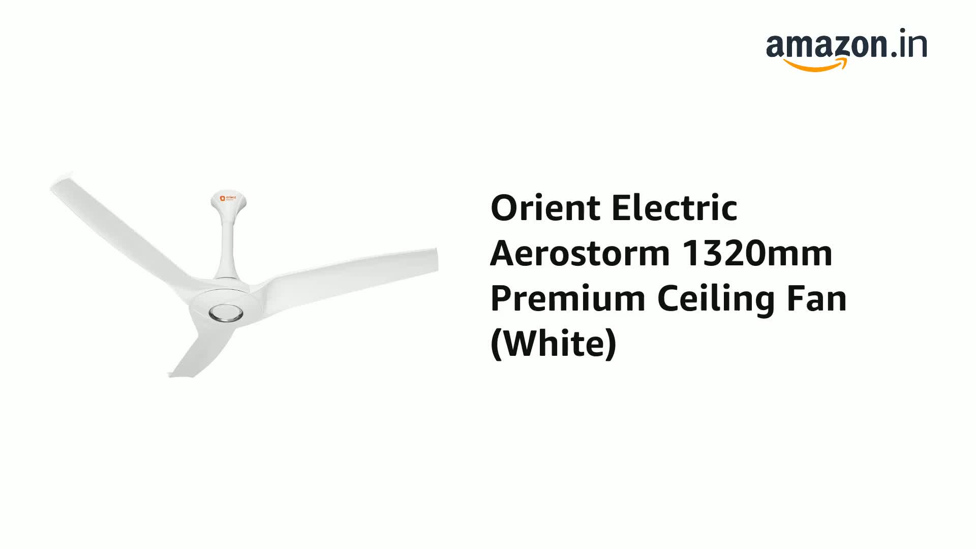 Orient Electric Aerostorm 1320mm Premium Ceiling Fan (Charcoal Grey