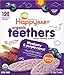 Happy Baby Gentle Teethers Organic Teething Wafers Blueberry Purple Carrot, 0.14 Ounce Packets (Box of 12) Soothing Rice Cookies for Teething Babies Dissolves Easily, Gluten Free No Artificial Flavor