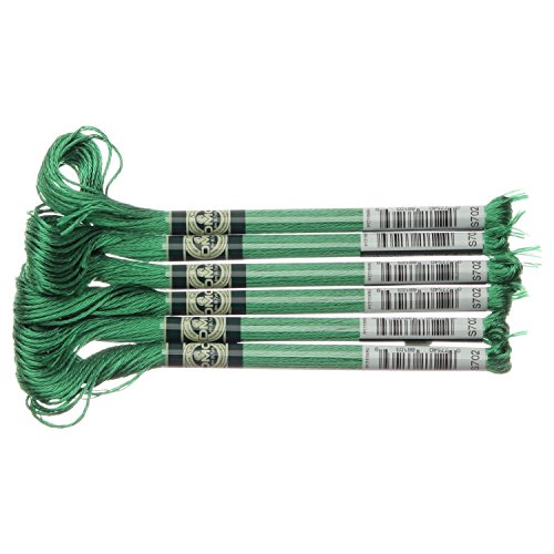 DMC サテン糸 刺繍糸 6束入 25番 8m #S702 グリーン系 DMC1008F