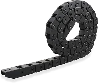 1M Drag Chain, Reinforced Nylon Drag Chain Plastic Cable Drag Chain Wire Carrier Black Towline R28 Drag Chain for 3D Printers CNC Machine Tools (10x10mm)