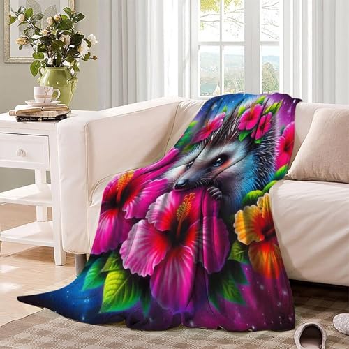 Plaid hérisson 3D grande couverture douce pour voyage et camping - 4