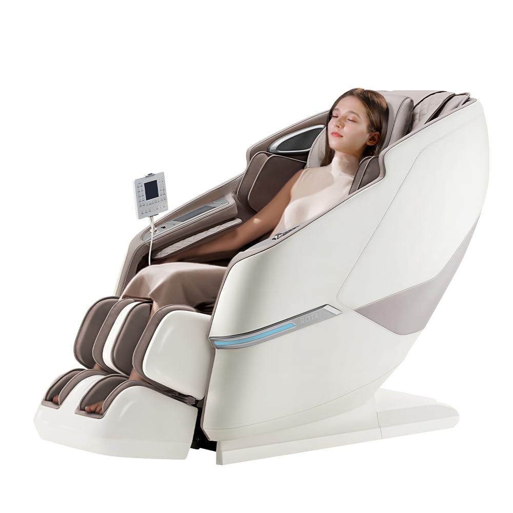 ROTAI 4D Fauteuil de massage complet du corps Fauteuil de massage à gravité zéro pour massage Back Neck relax at Home Office