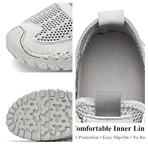 Zenfaze Shoes for Men, Zenfaze Slip On Orthopedic Hiking Shoes, Outdoor Mesh Trail Slip-Resistant Leather Walking Sneakers, Lightweight Sports Driving Trianers2