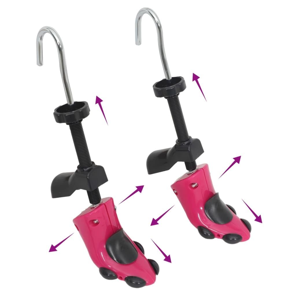 6 hormas para zapatos con calzador amarillo EU 34 – 37, plástico y hierro, juego de 10 piezas para cuidado de zapatos, estiramiento y anchura de botas y cuero