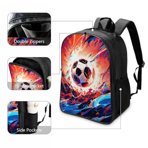 Mochila escolar de fútbol 3D ideal para regalar a niños 3
