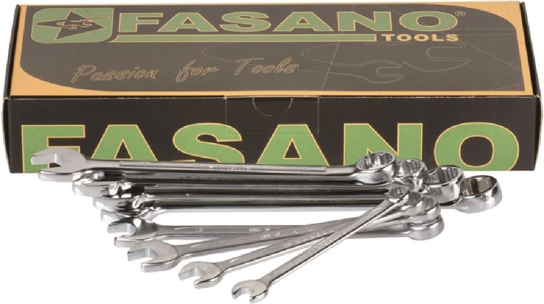Generico Fasano Set di 25 Chiavi Combinate in Acciaio, Kit Professionale di Chiavi Inglesi FG600/SC25