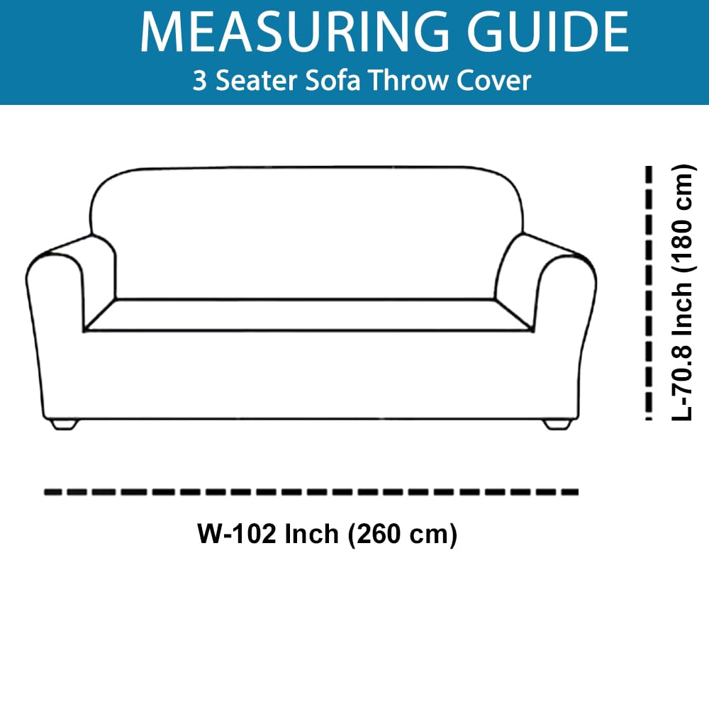 Black Chenille Sofa Cover - Reversible & Anti-Slip -2