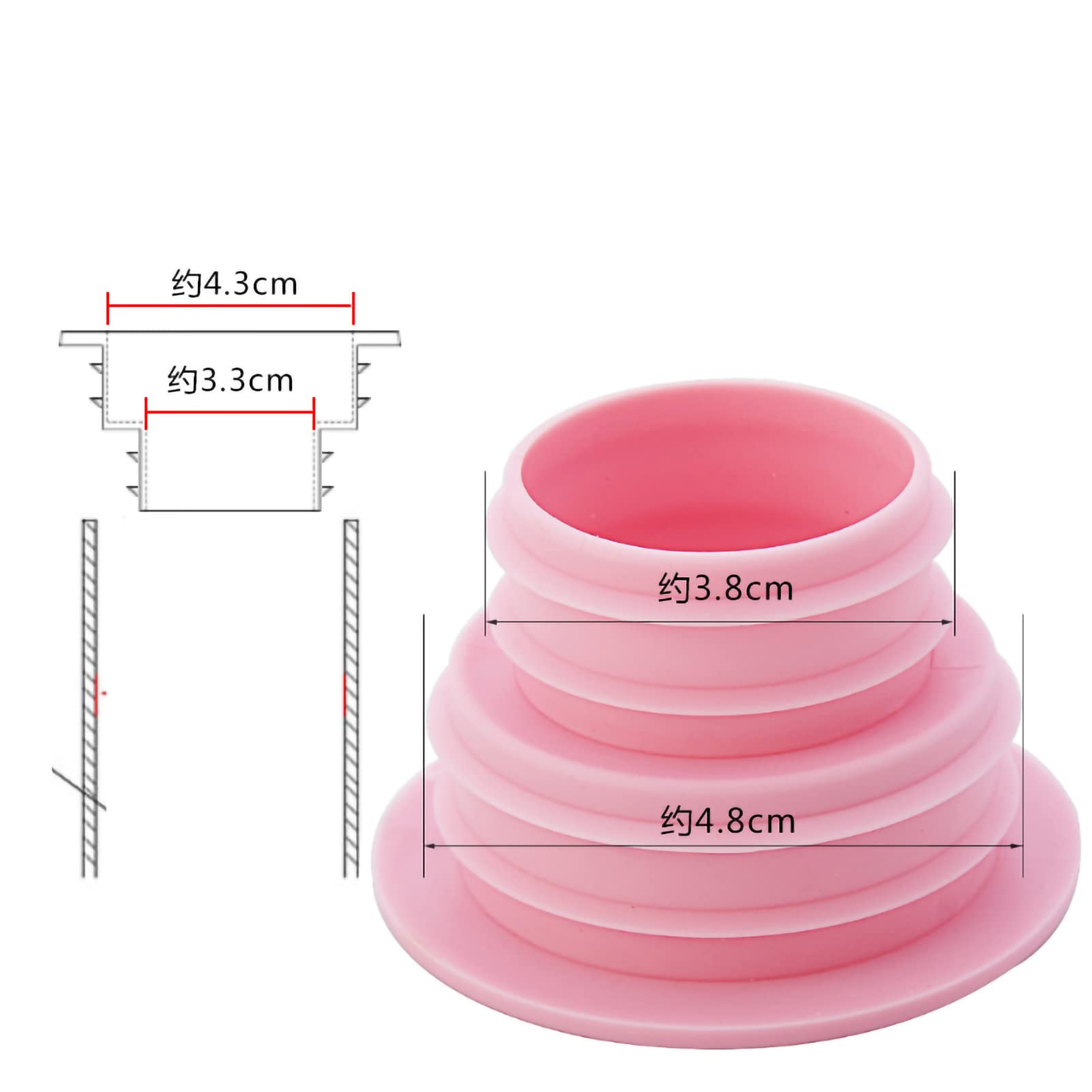 Bouchon D'étanchéité Pour Tuyau D'égout - PP, Diamètre ~4-5cm, Pour Machine à Laver, Cuisine, Salle De Bain - 5