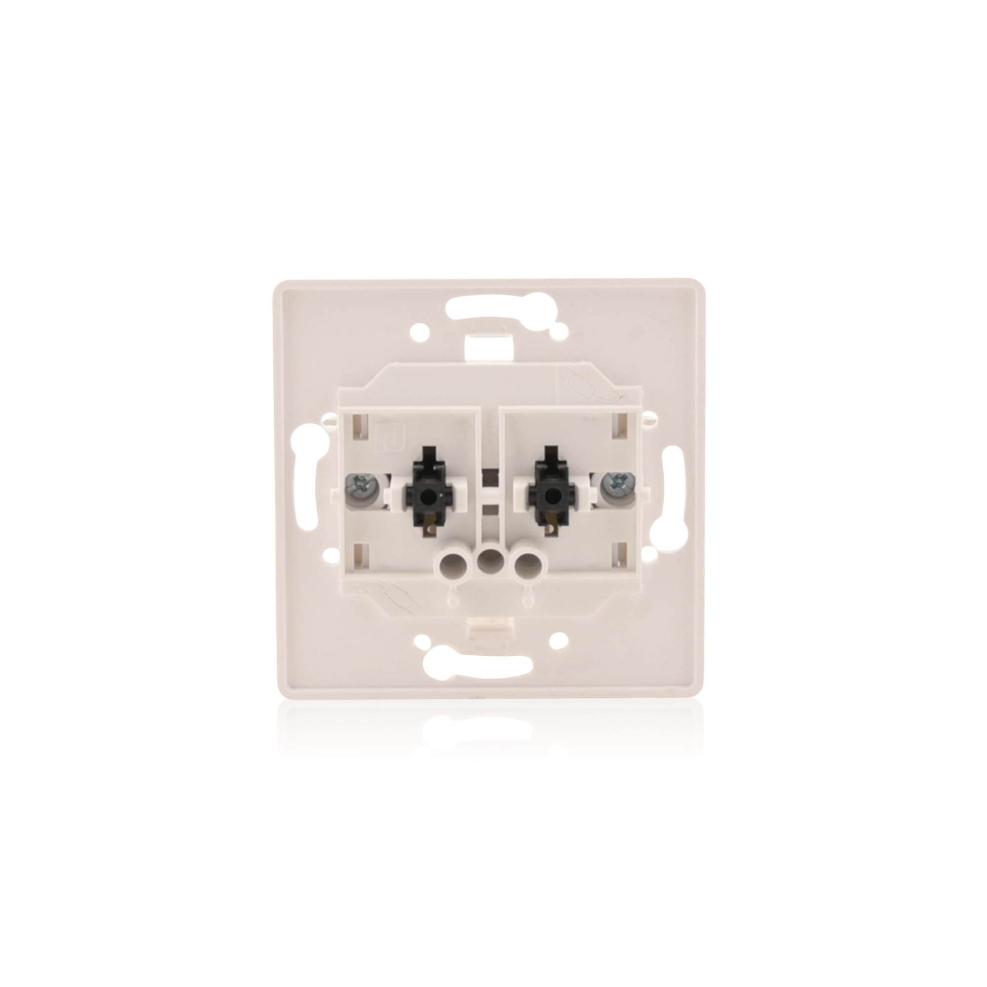 Intratec 4x Lichtschalter Nobilis Set Ø 60mm ABS 10AX 250V Anthrazit/Schwarz & 4er Rahmen vertikal 80x293mm Wandmontage