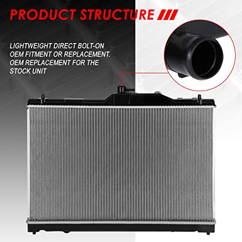 Image of Auto Dynasty Radiator Compatible with 2007-2011 Camry 2.4L 2.5L AT, DPI 2917 Factory Style 1-Row Cooling Radiator, Aluminum Core