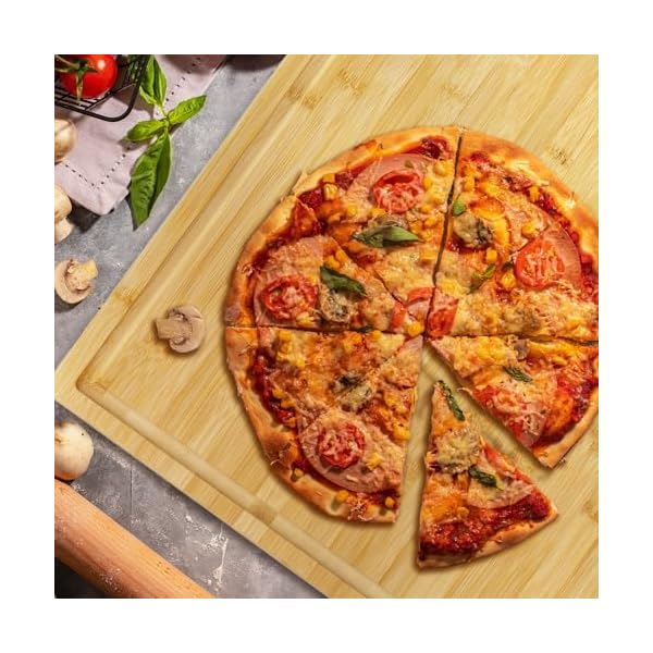 Utoplike extra large cutting board for kitchen 30 x 20 inch bamboo chopping boards wood stove top cover over the sink butcher block with juice groove for turkey meat vegetables bbq 1th  urban country home decor