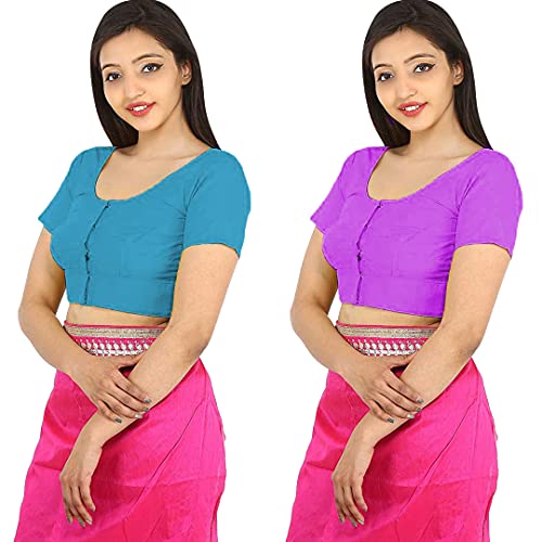 Image of Namita Women's Rubia Cotton Solid Half Sleeve Blouse