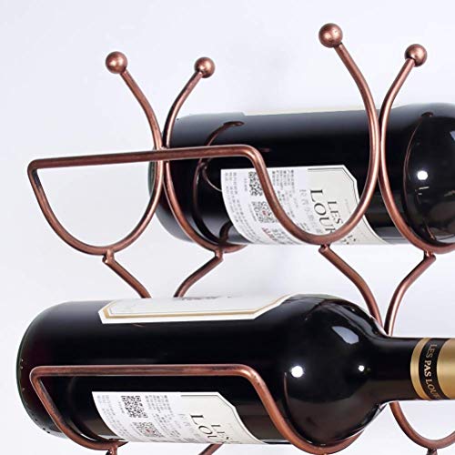 Soporte para vino de hierro forjado 6 botellas miniatura 6