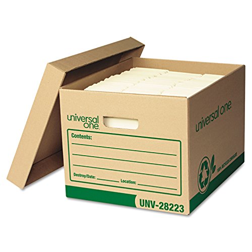 Universal 28223 Recycled Record Storage Box, Letter/Legal, 12 x 15 x 10, Kraft, 12/Carton #1