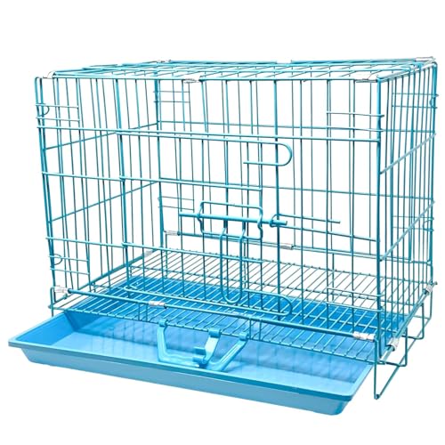 Image of Double Door Metal Wire Dog Cage, Dog Crate, Kennel Crate Dog Cage for Dogs with Removable Tray - (24 Inch)