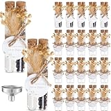 Teenyyou 48 Pcs Wedding Salt Pepper Tubes Salt Pepper Shakers Holder Wedding Favors for Guests Glass Test Tube with Mini Dried Flowers Bridal Shower Favors for Wedding Bridal Baby Shower