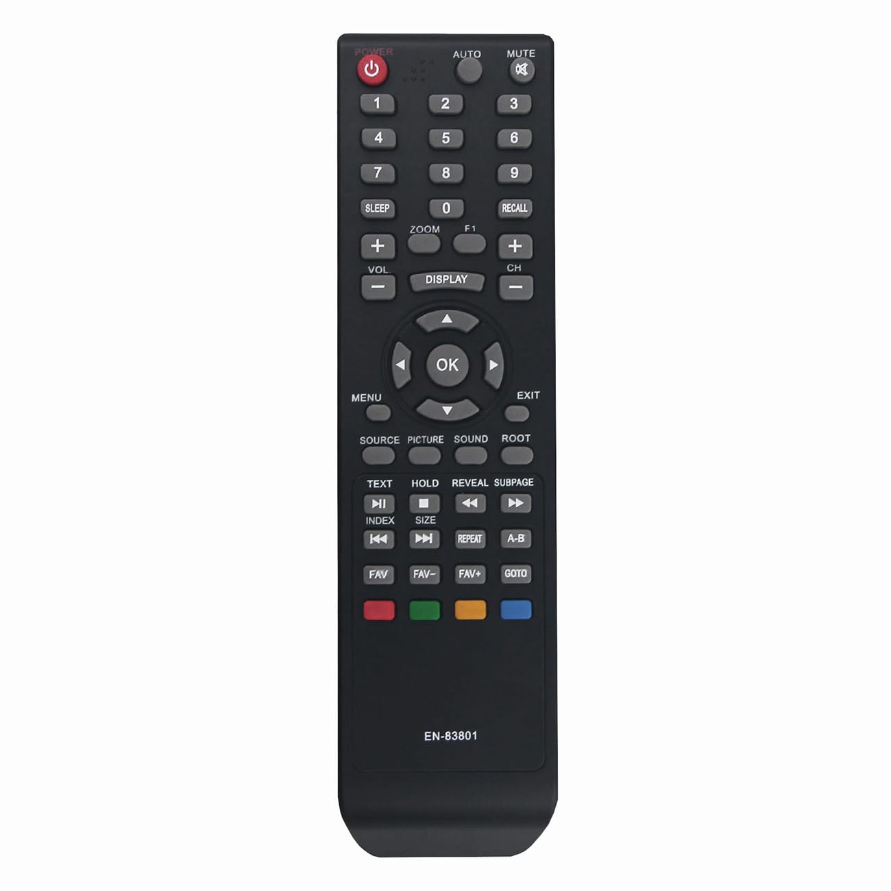 新しいen-83801交換リモートフィットfor Hisense en83801?TV Amazon.com: EN-83801 Replacement Remote for Hisense LCD LED TV