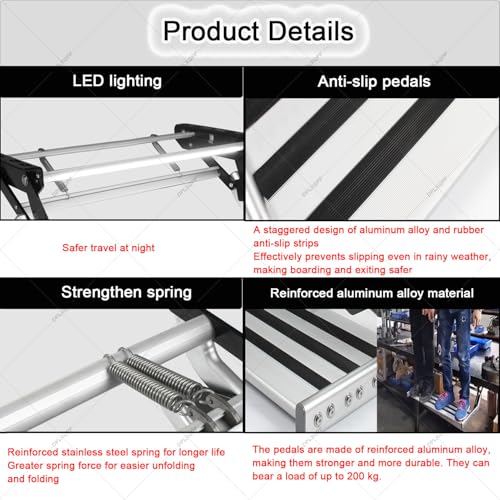 Marchepied antidérapant LED sécurisé charge 200 kg - 4