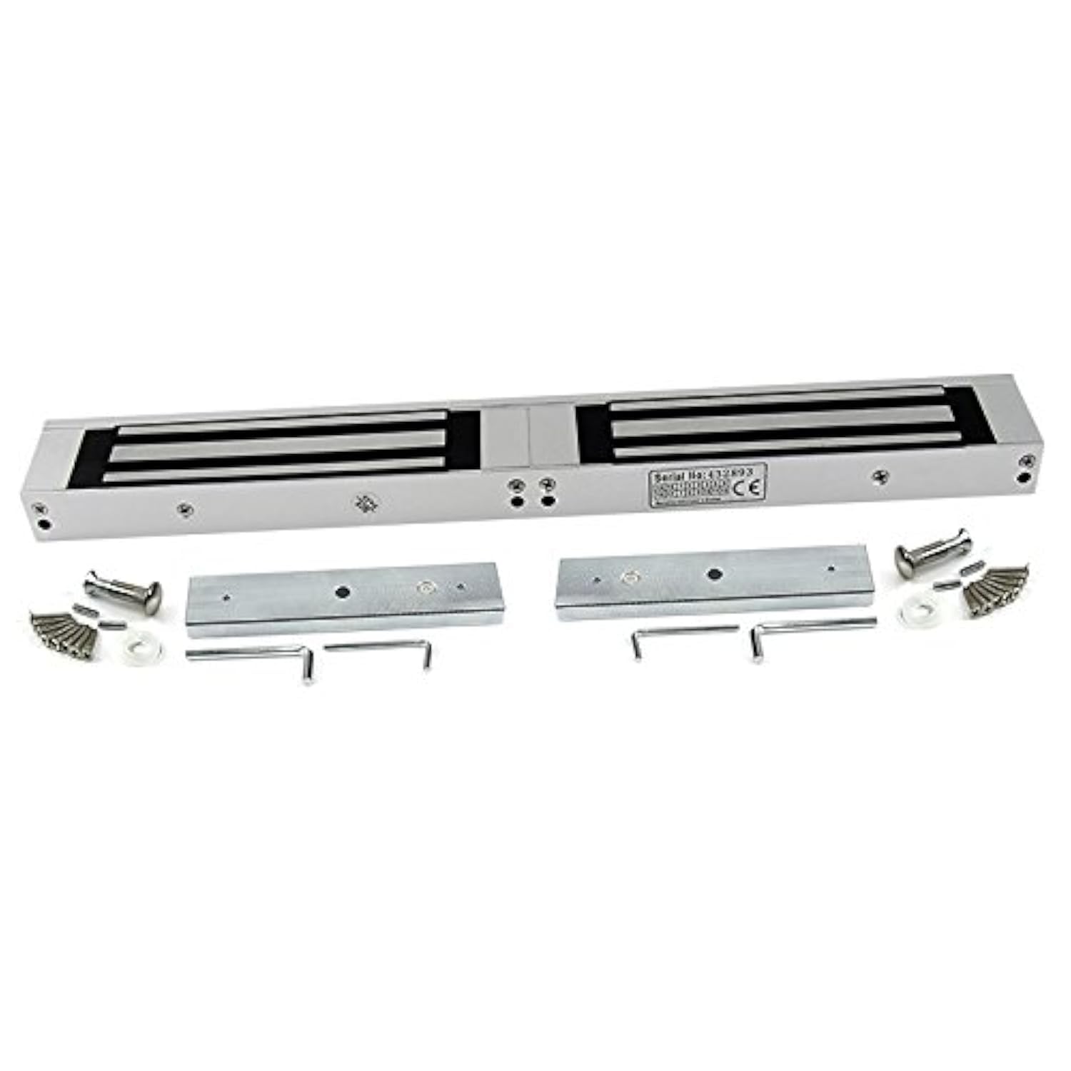 YANGHX Serratura Elettromagnetica 280kg (600lbs) 12V - Per Controllo Accessi Porta Singola, Alluminio, Adatta A Porte In Legno/Vetro