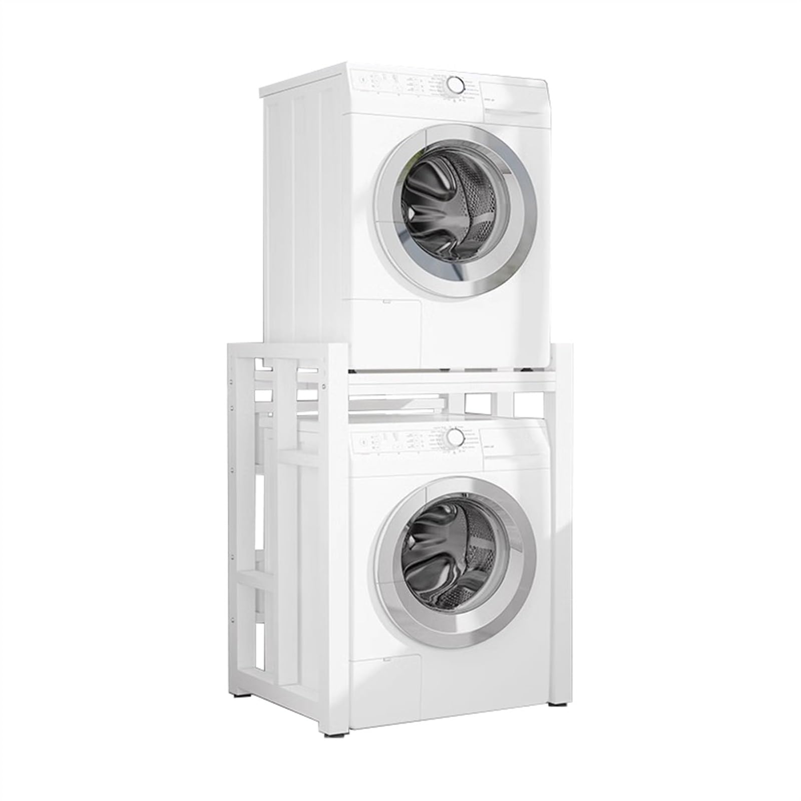 CGCSYZ Dryer Stand Height Adjustable Portable Stacking Kit for Washing Machine Tumble Dryer, Storage Rack Over Washing Machine Storage Unit, Load Capacity: 880 lbs (White A)