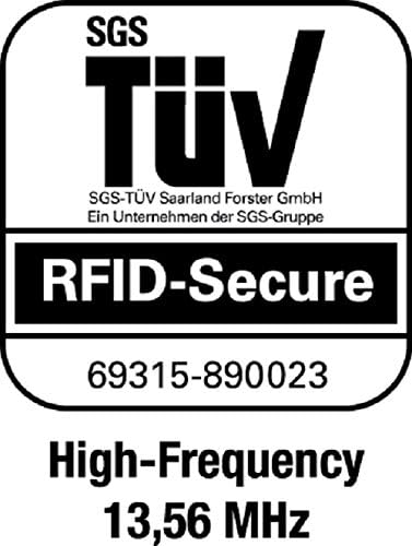Durable 890023 Etui na kartę (z ochroną RFID), opak. 10 sztuk, kolor srebrny.
