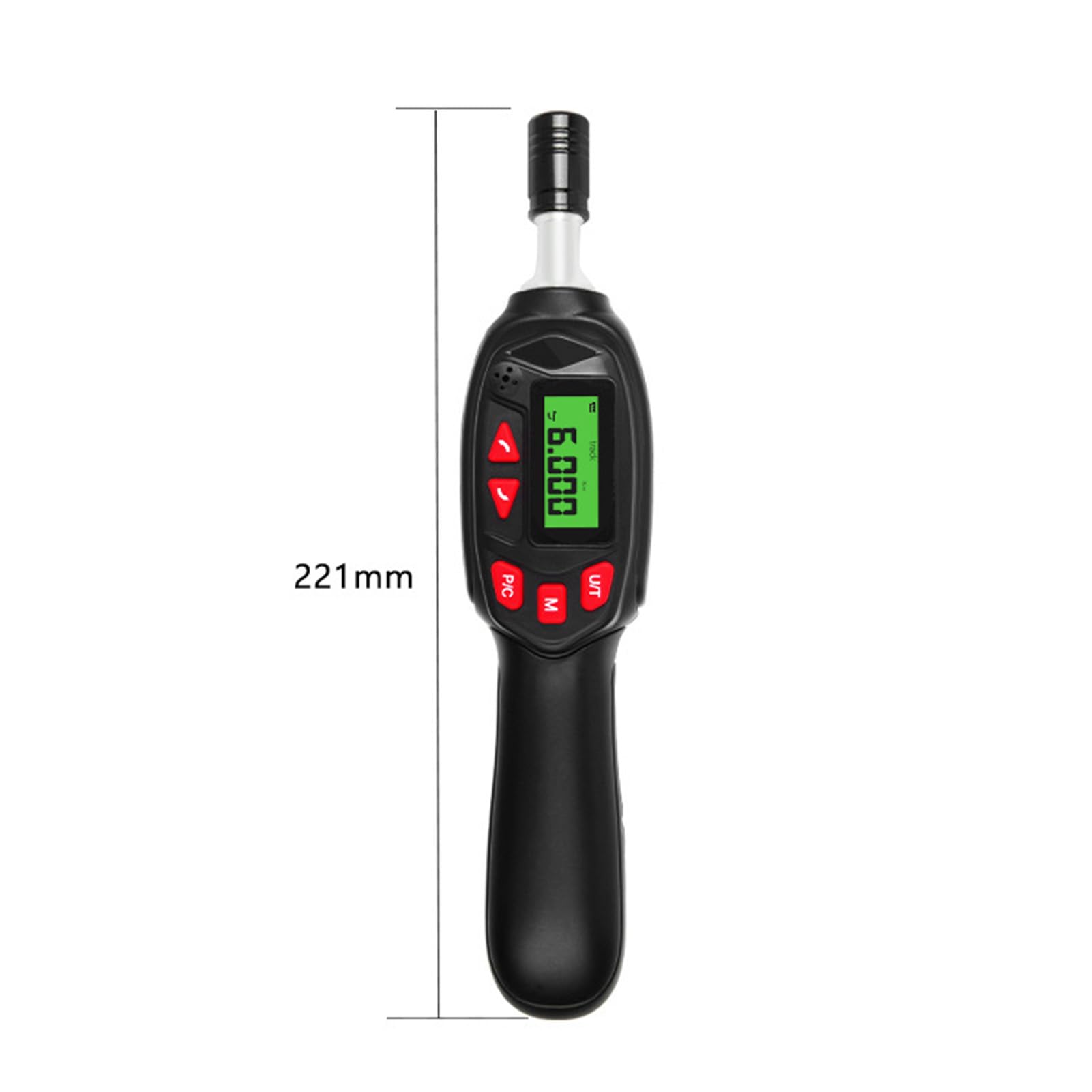 Cyfrowy wkrętak dynamometryczny Dwukierunkowy elektroniczny klucz dynamometryczny Ergonomiczny uchwyt Dwukierunkowa grzechotka 5 jednostek momentu obrotowego ±2% Track Peak Tryby (OTS-6BN)