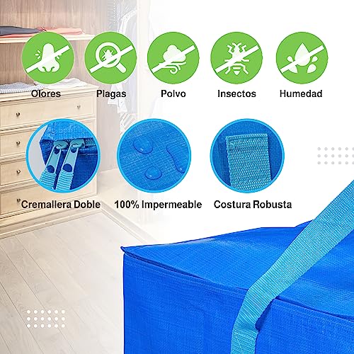 OIKOSZ 4 Pack Storage Bags Kit, Extra Large Moving and Travel Bag, Heavy Duty - Image 4