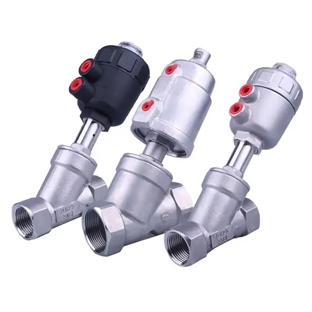 Vanne pneumatique à siège incliné en acier inoxydable 1/4"-2" BSPT, for vapeur, gaz, huile, eau - Pression nominale 232 PSI(A Normally Close,DN40-63mm)