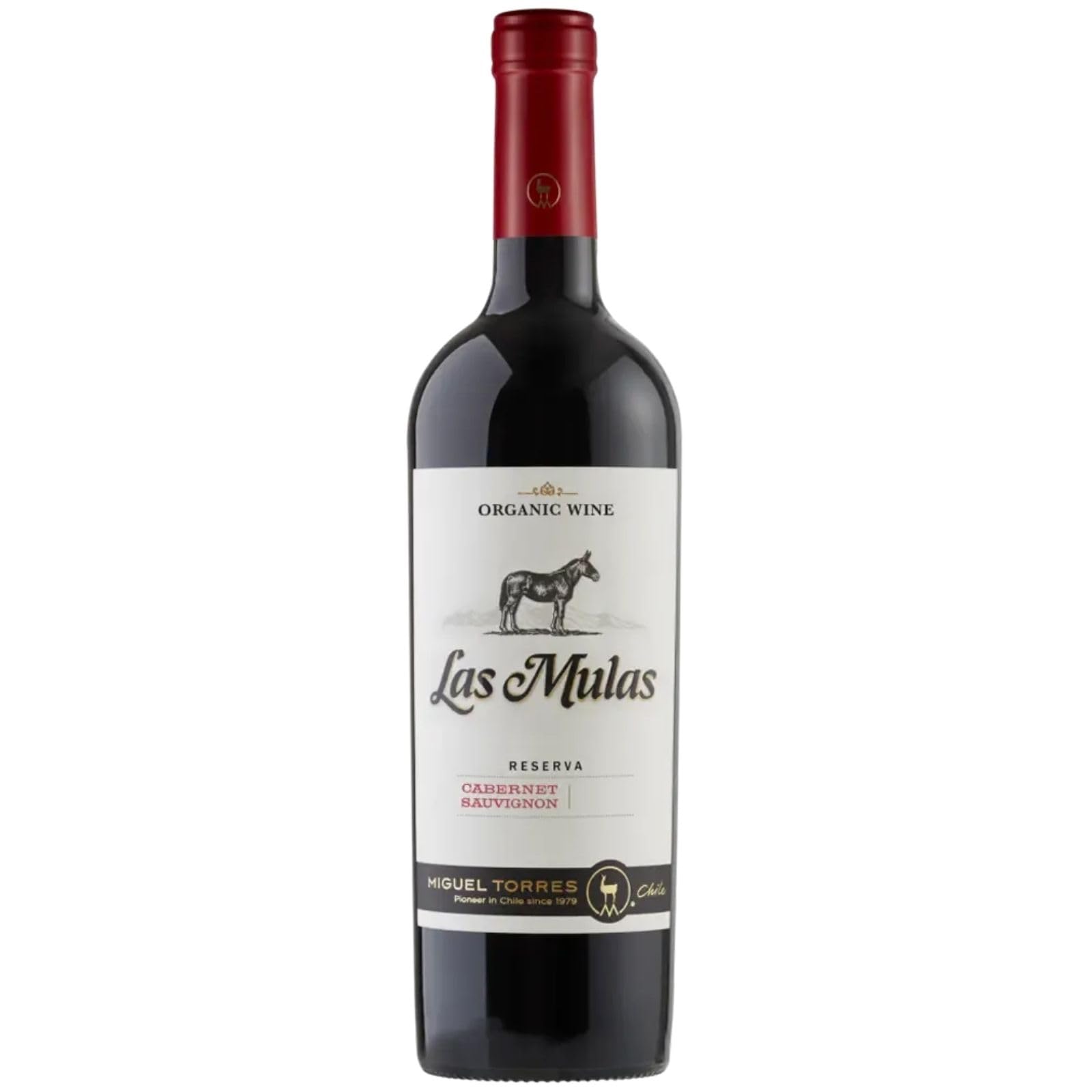 Miguel Torres Chile Las Mulas Cabernet Sauvignon, Vino Tinto - 6 botellas de 75 cl, Total: 4500 ml, 2021